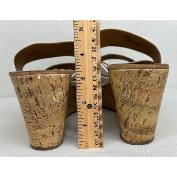 Makalu California White Wedge Sandals Beach Summer 9M - Picture 5 of 8